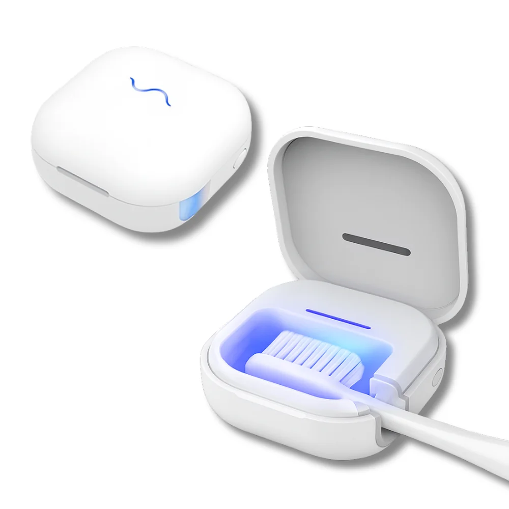Sterl Mini UV Toothbrush Sanitizer — compact, wall-mounted, 5-minute sanitizing cycle